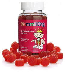 Gummiking Svart Fläder för Barn framsida