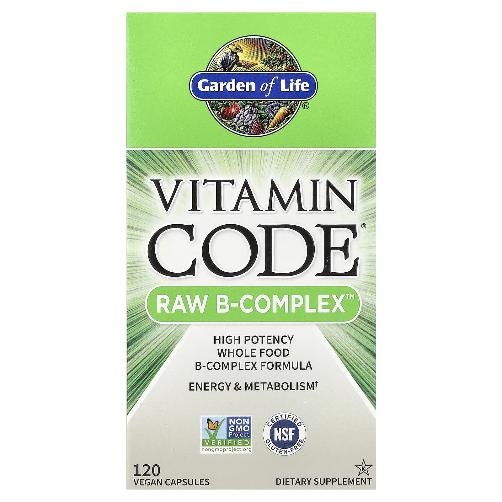 Garden of Life Vitamin Code Raw B-Complex näringsfakta