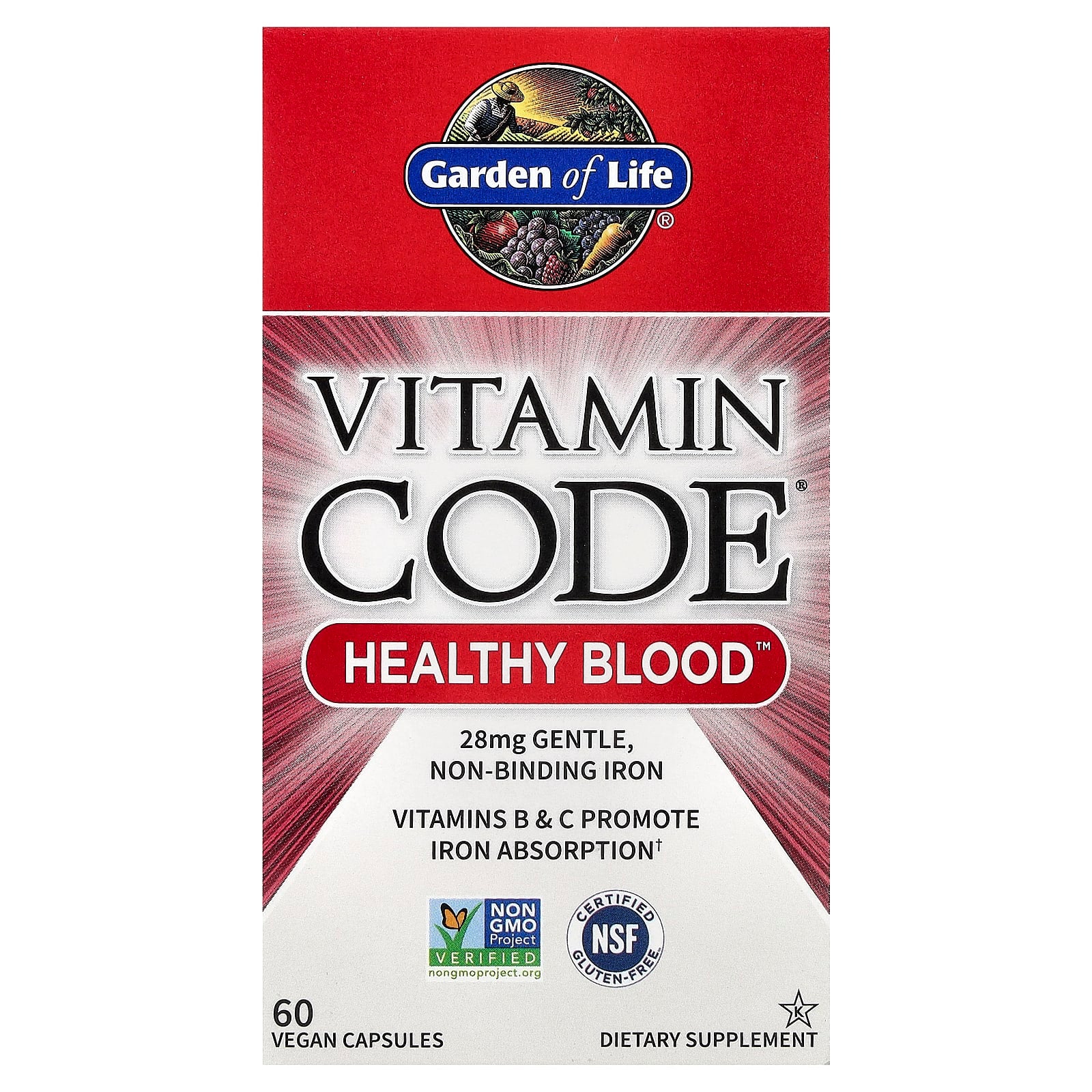 Vitamin Code Healthy Blood – Järn & B-vitaminer framsida
