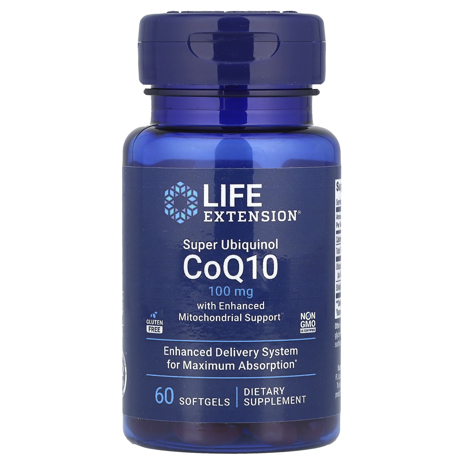 Ubiquinol CoQ10 ingredienser och etikett