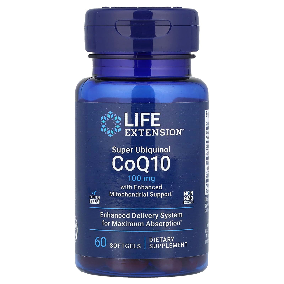 Ubiquinol CoQ10 ingredienser och etikett