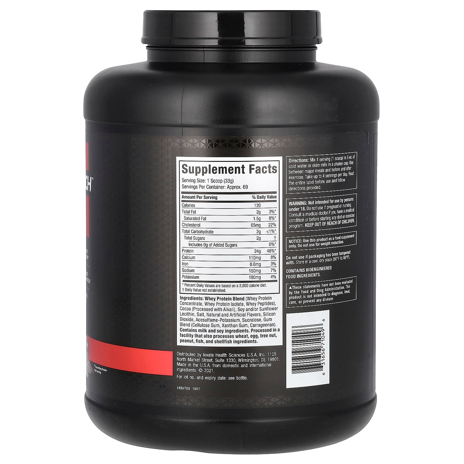 MuscleTech Double Rich Chocolate näringsfakta