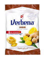 Verbena Herbal Candies Ginger 60g framsida
