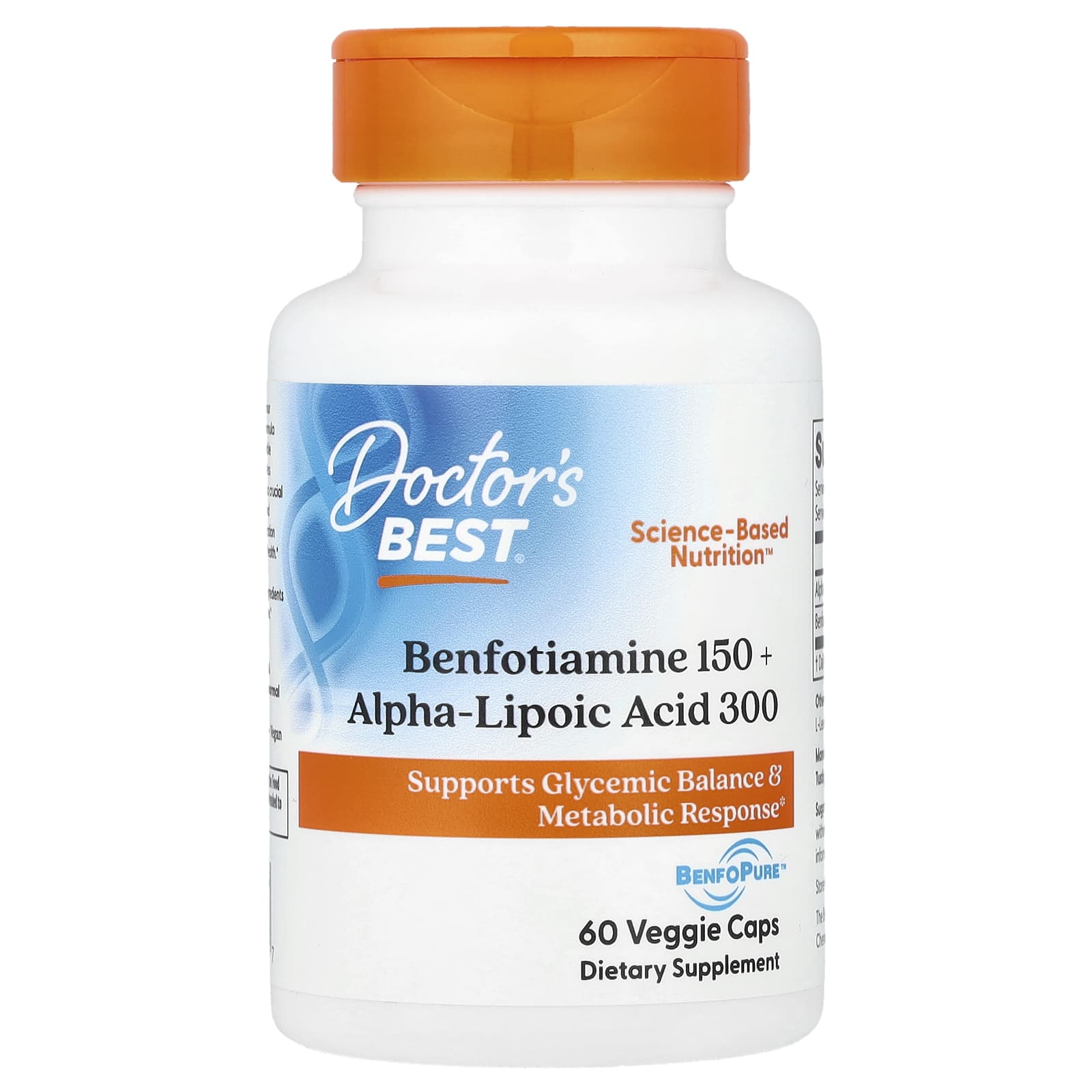 Doctor's Best - Benfotiamine 150 + Alpha-Lipoic Acid 300 - 60 Vcaps