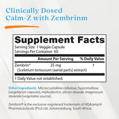 Calm-Z with Zembrin förpackning öppnad