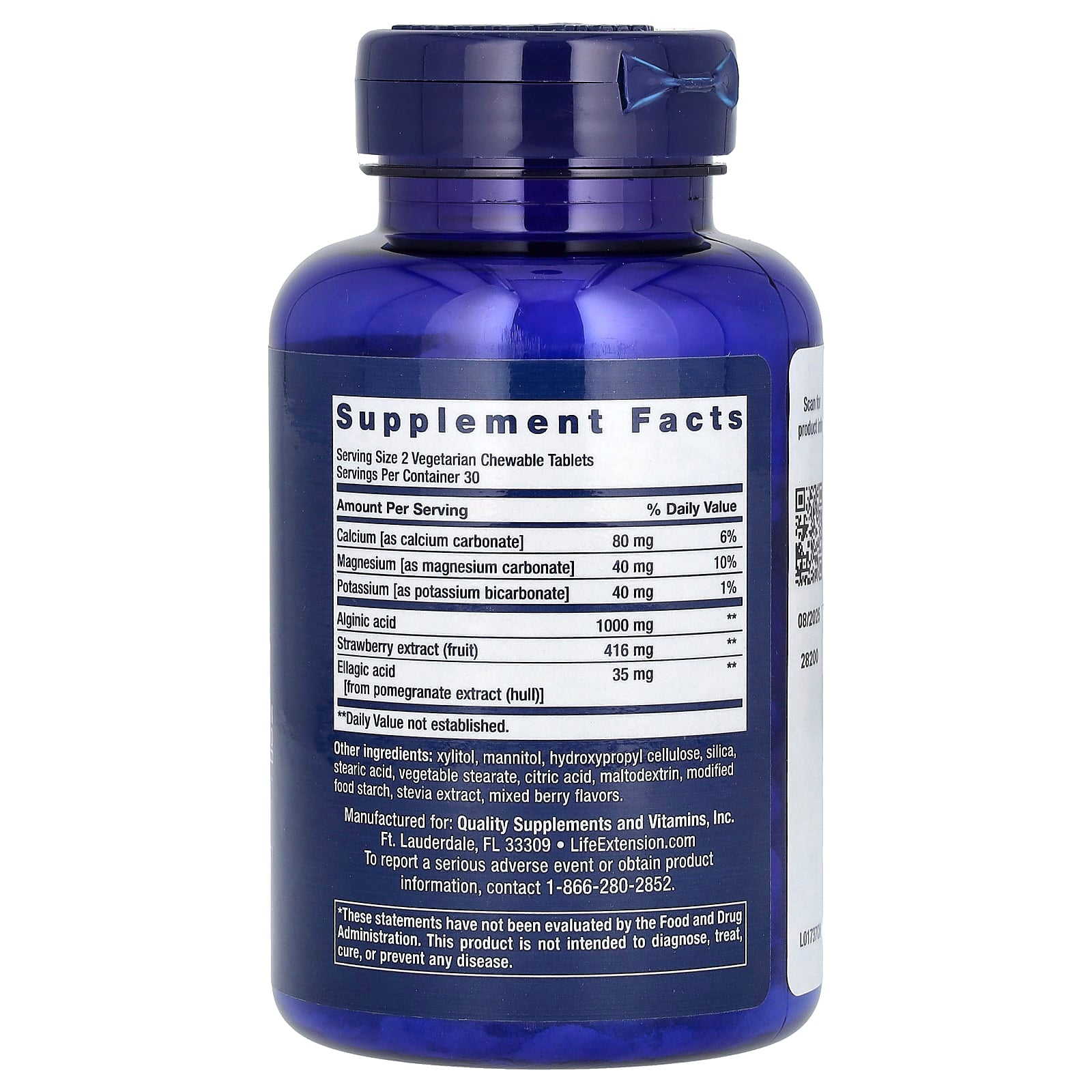 Life Extension - Esophageal Guardian Bærsmag - 60 Tabletter