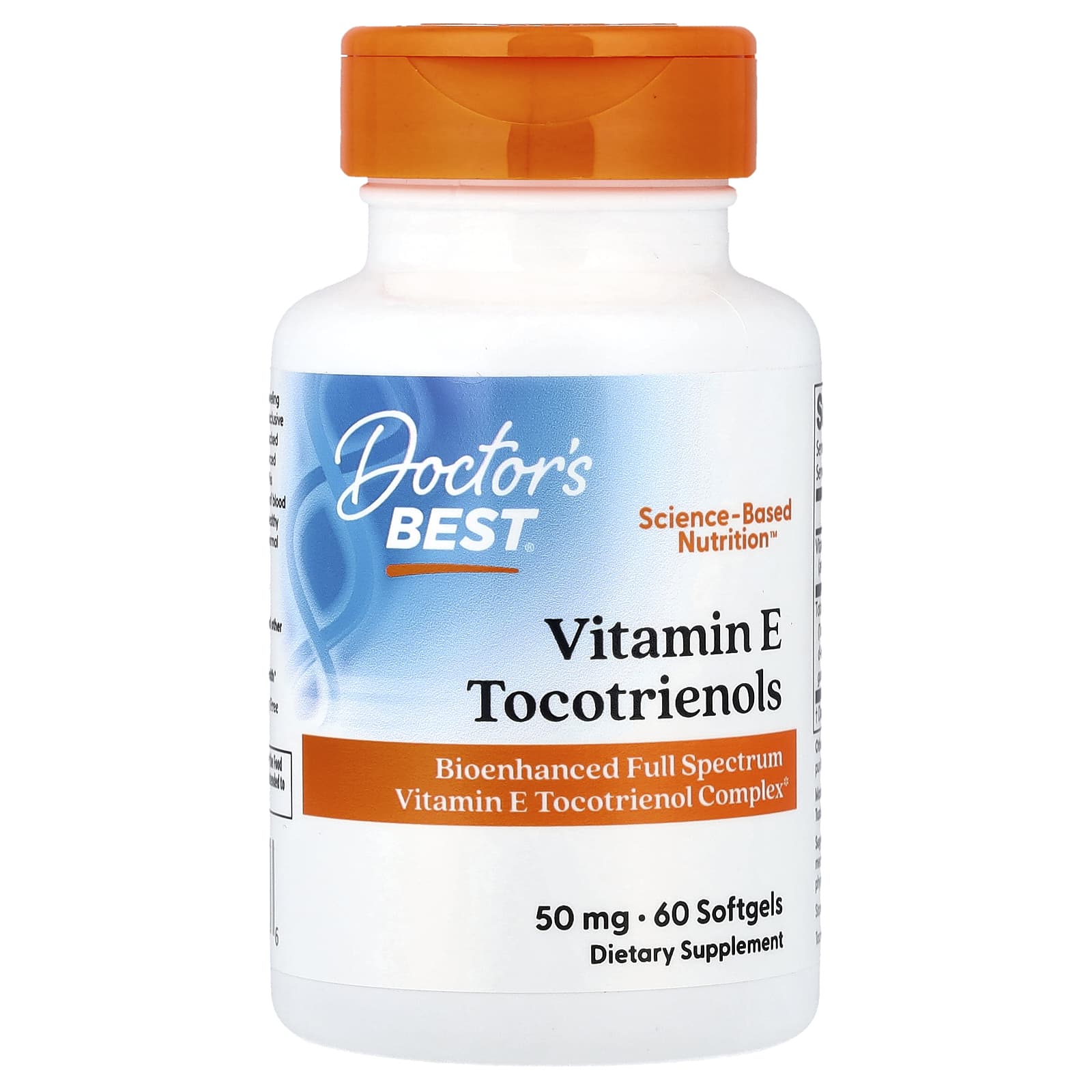 Vitamin E Tocotrienols baksida näringsfakta