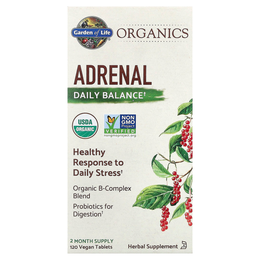 Garden Of Life Adrenal Daily Balance baksida näringsfakta