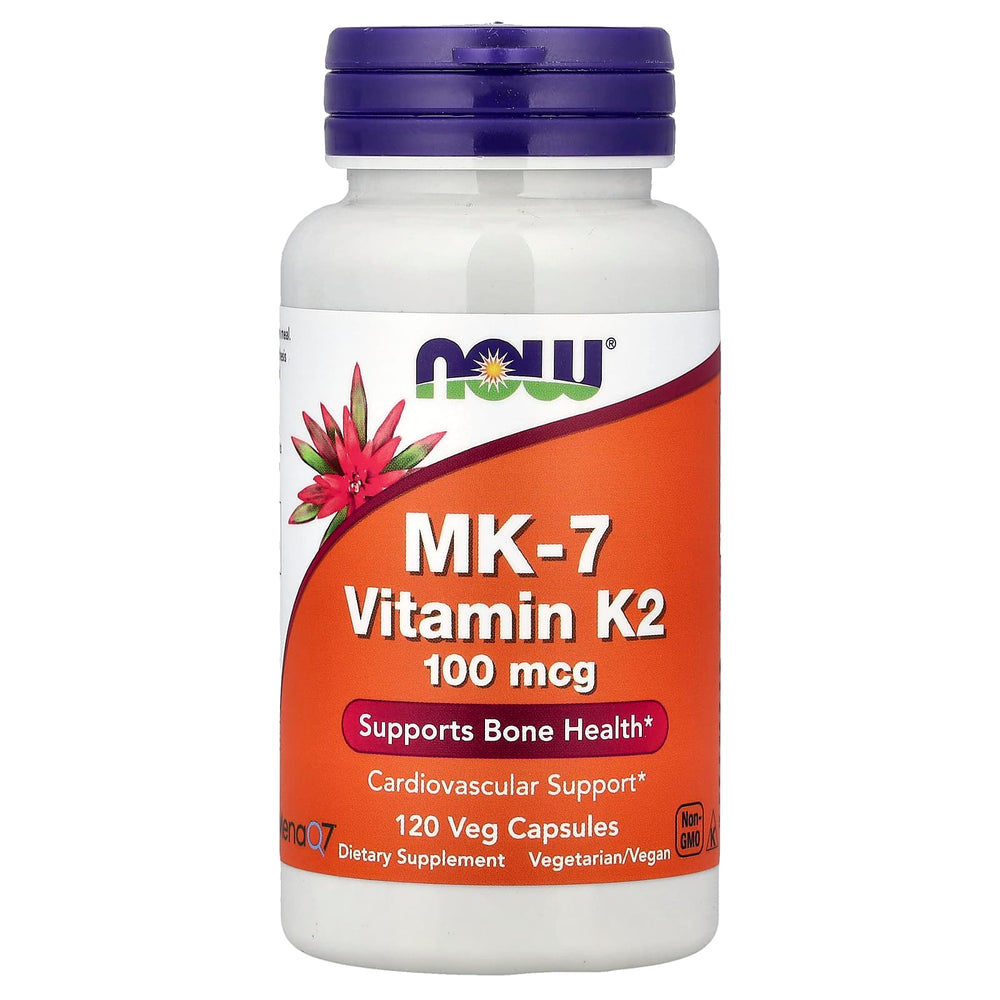 NOW Foods Vitamin K2 MK7 baksida