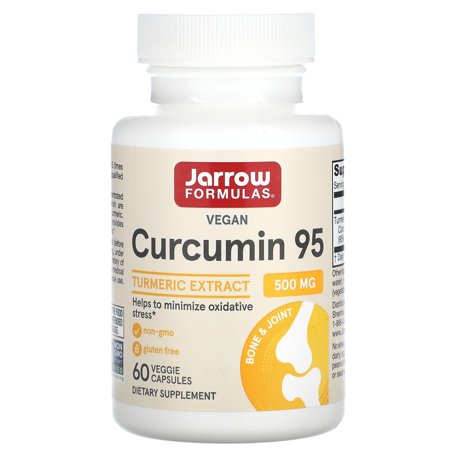 Jarrow Formulas Curcumin 95 500mg baksida