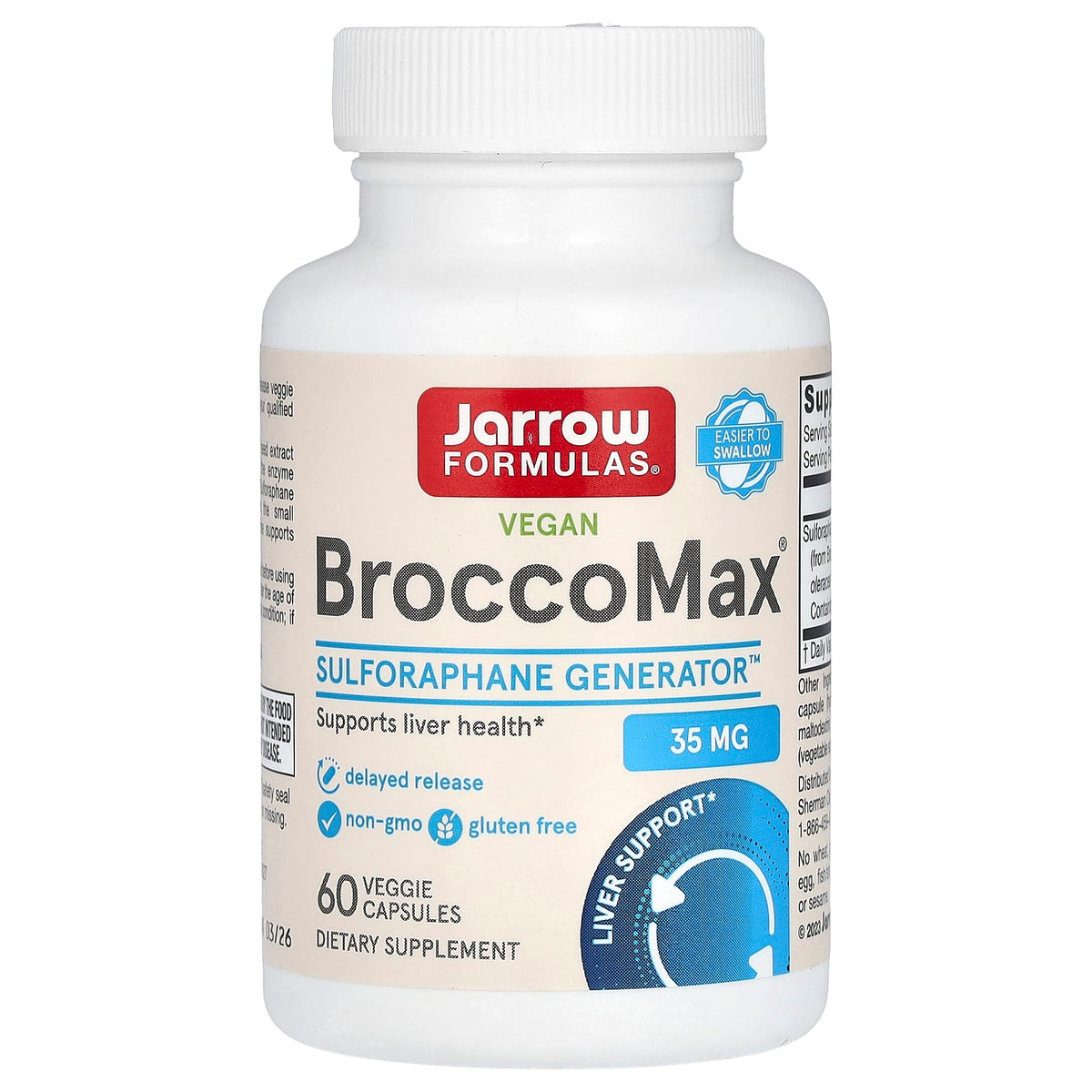 BroccoMax baksida med näringsfakta