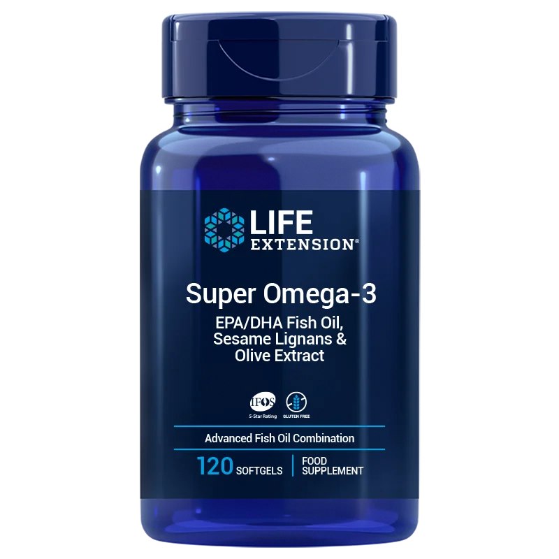 Life Extension Super Omega-3 öppen flaska