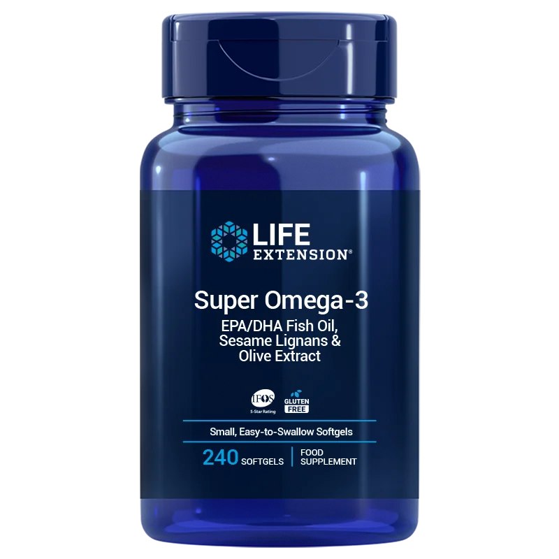 Life Extension Super Omega-3 kapslar närbild