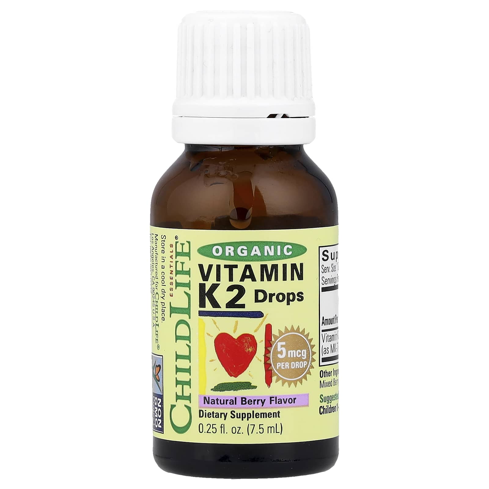 Vitamin K2 Drops flaska närbild