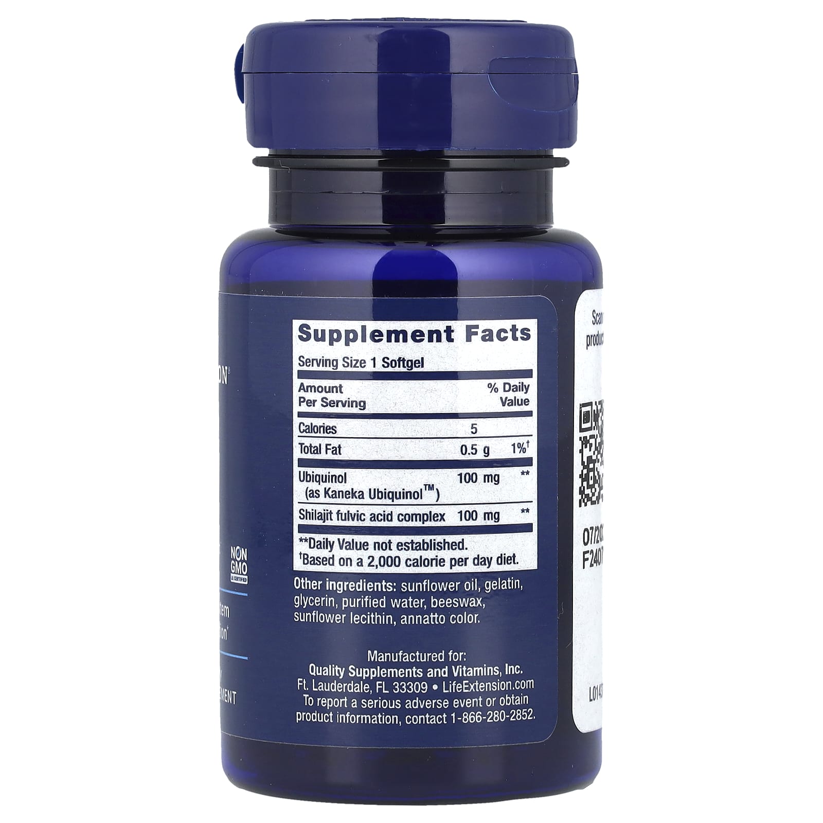 Life Extension - Ubiquinol CoQ10 Mitochondrial Support 50mg - 100 Sgels