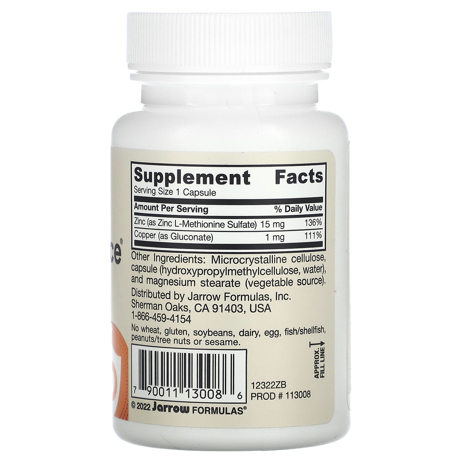 Jarrow Formulas - Zinc Balance