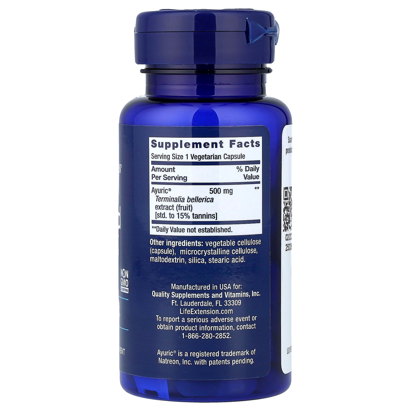 Life Extension Uric Acid Control näringsfakta