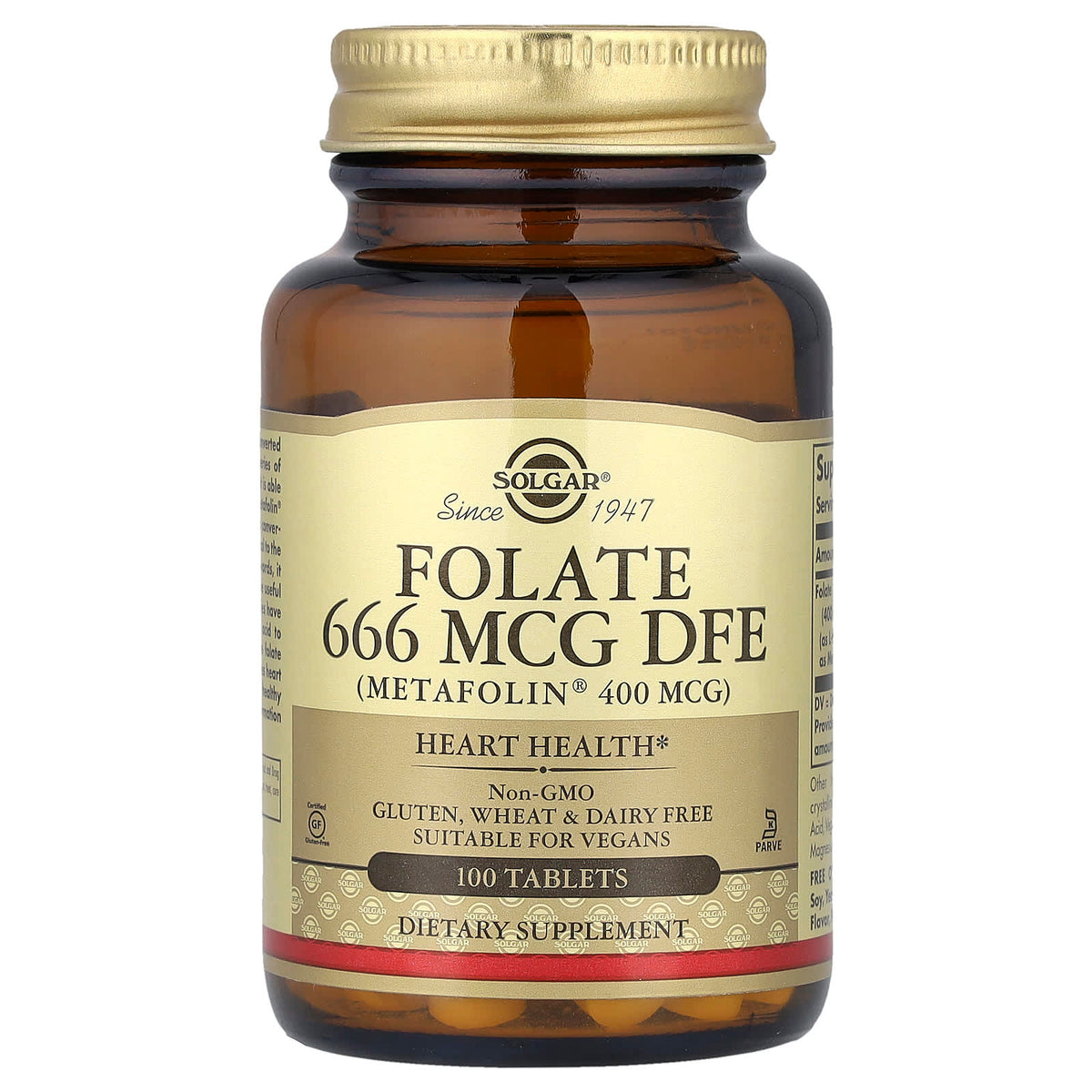 Solgar - Metafolin - 400mcg - 100 Tabletter