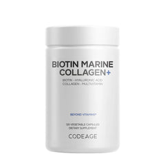 Codeage - Biotin Marine Collagen - 120 Vcaps - 120 Vegetable Caps