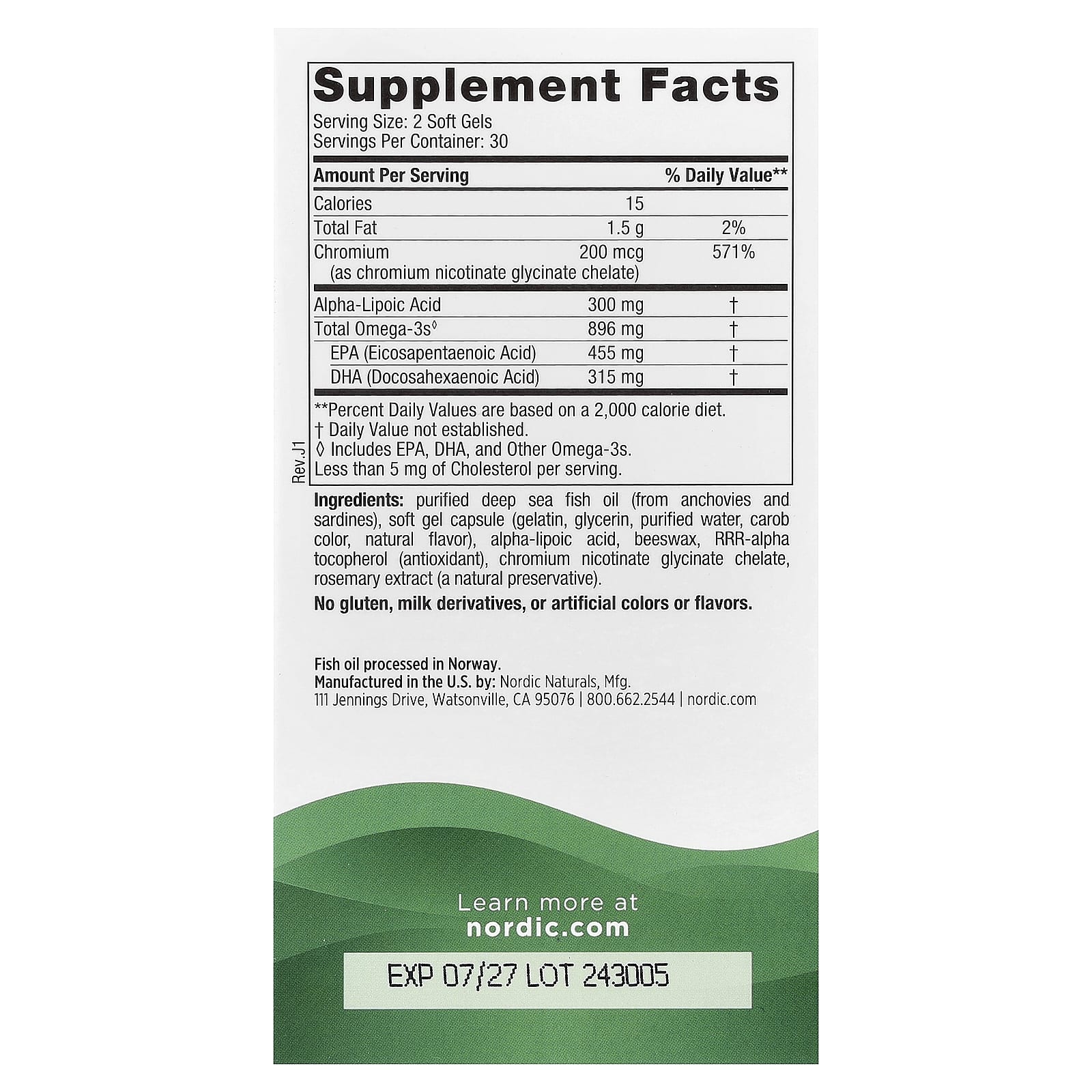 Nordic Naturals - Omega Verensokeri, 896mg - 60 Kapselia