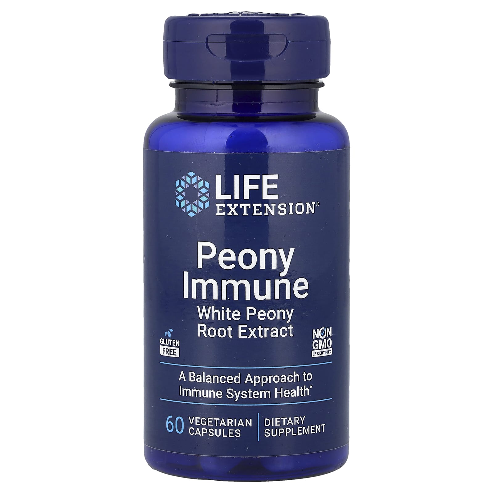Peony Immune baksida med näringsfakta