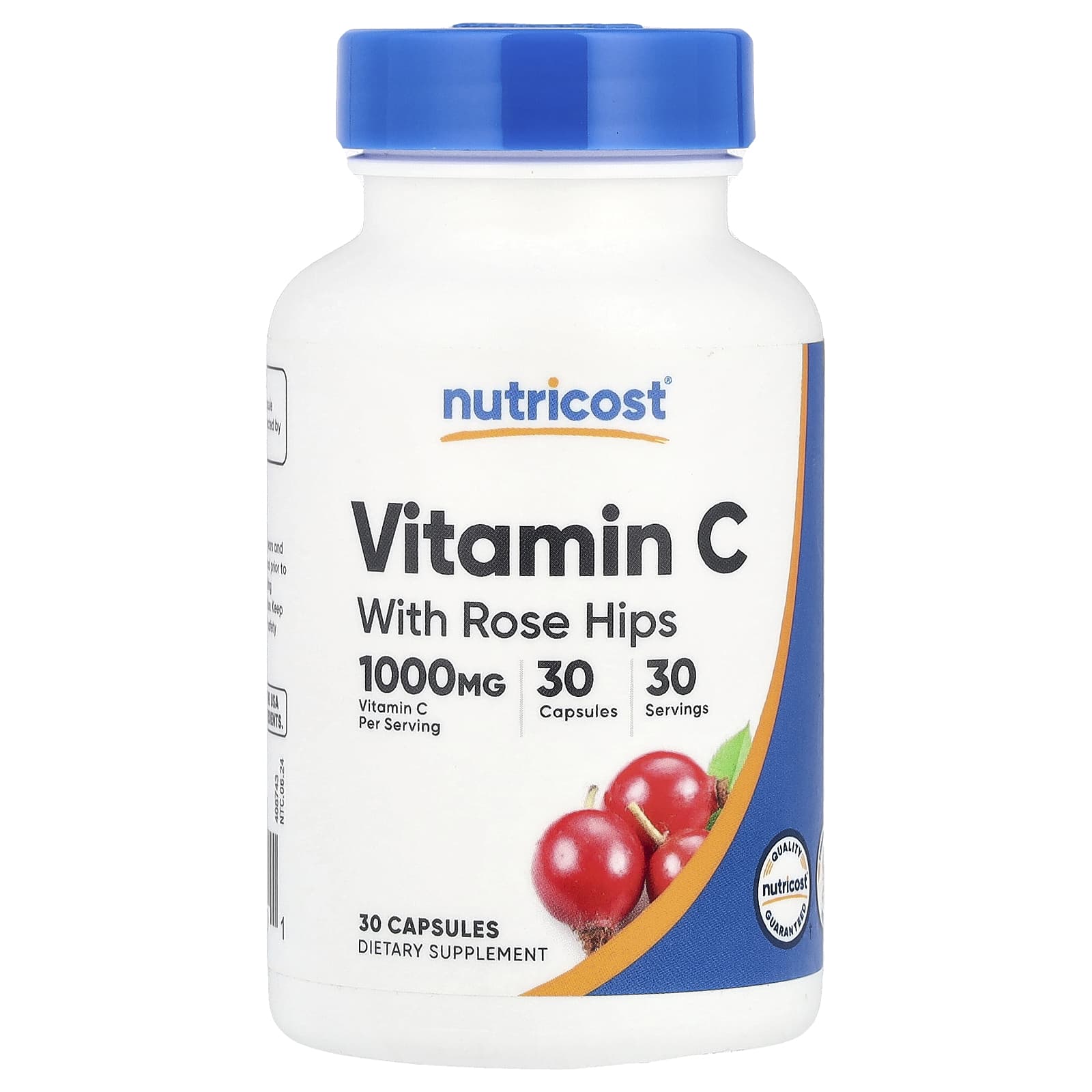Nutricost Vitamin C with Rose Hips Caps baksida