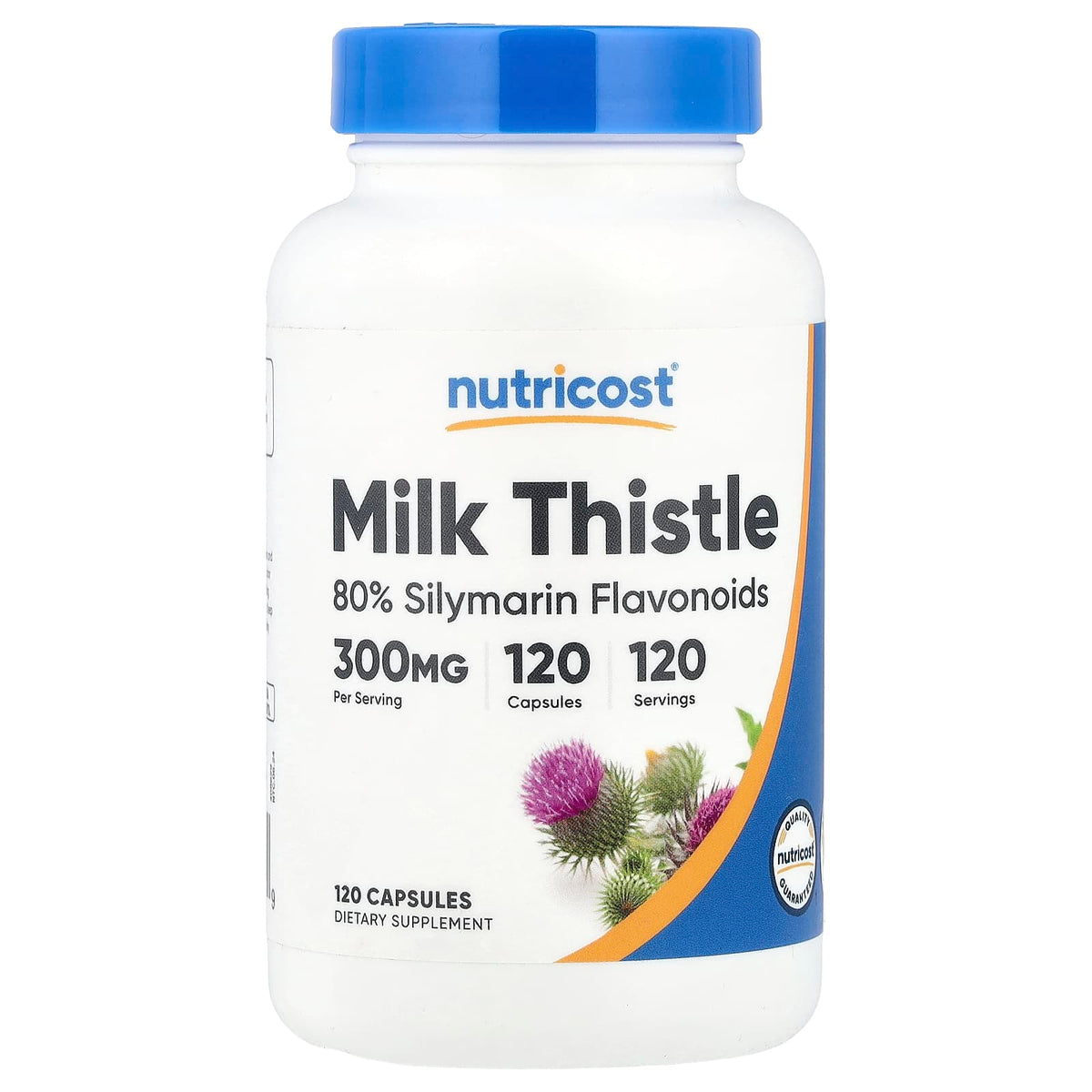 Nutricost Milk Thistle baksida med näringsinformation