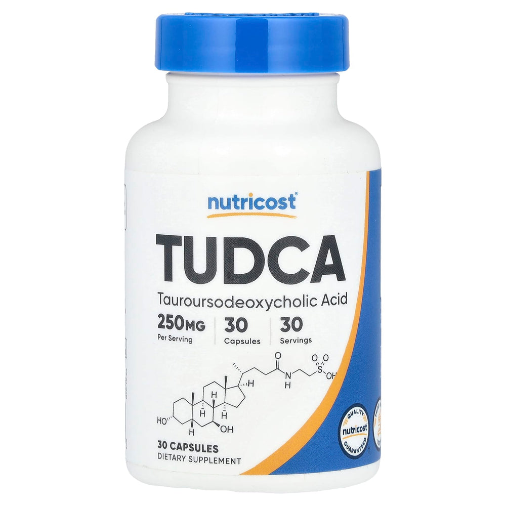 Nutricost Tudca baksida med näringsinformation