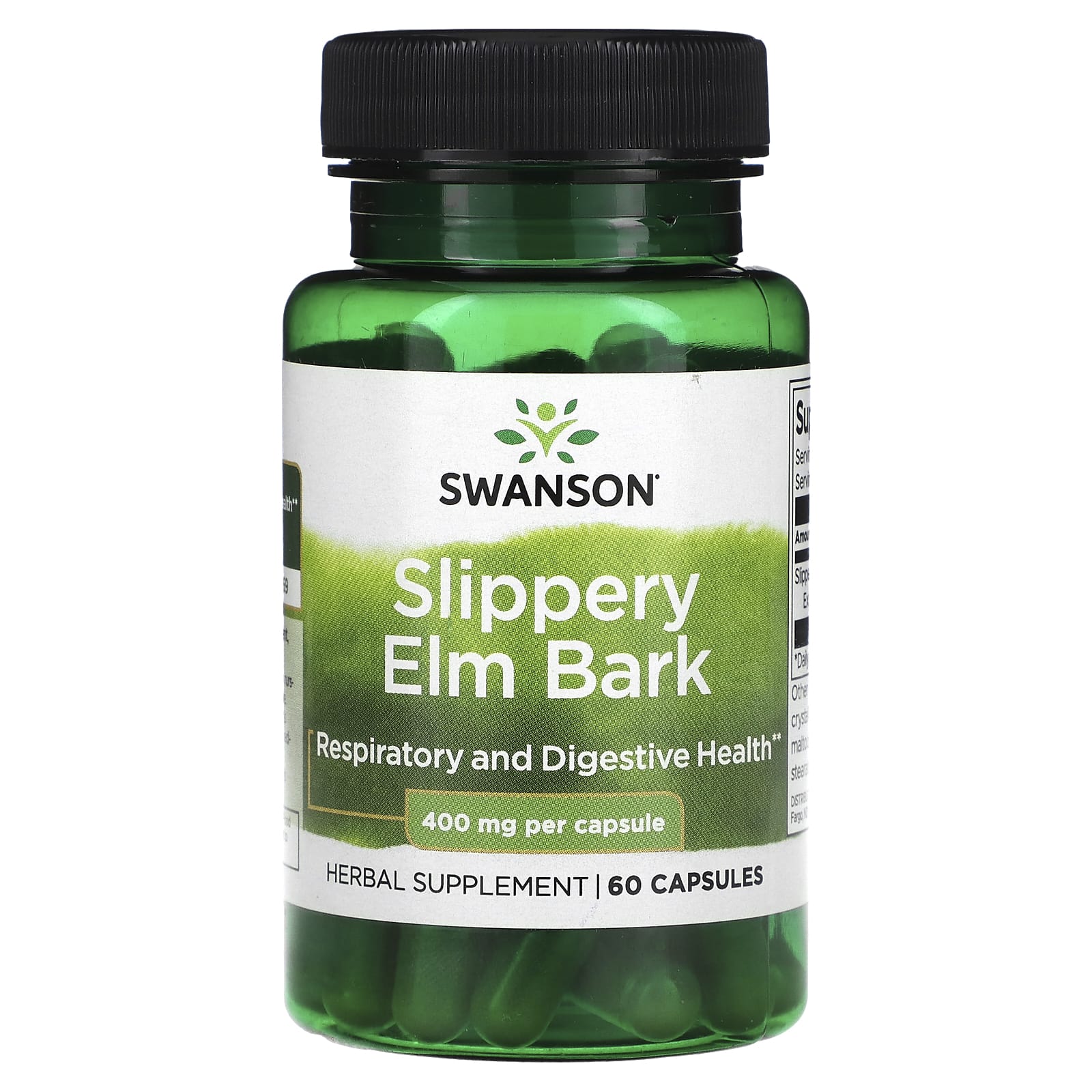 Swanson Slippery Elm Bark 60 kapslar framsida