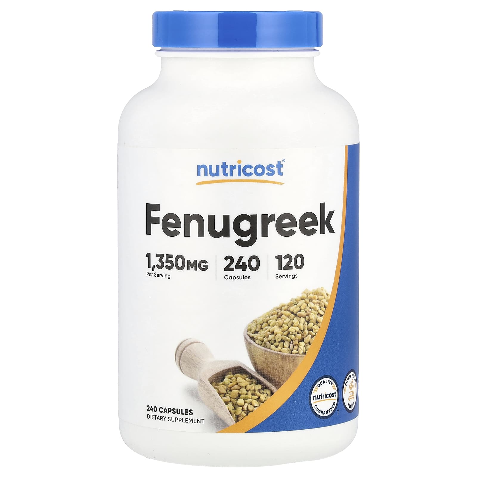 Nutricost Fenugreek 240 kapslar framsida