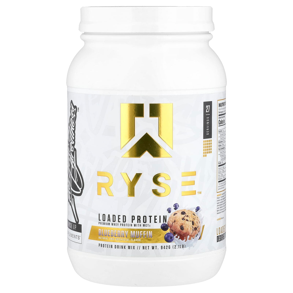 Ryse Blueberry Muffin baksida näringsfakta