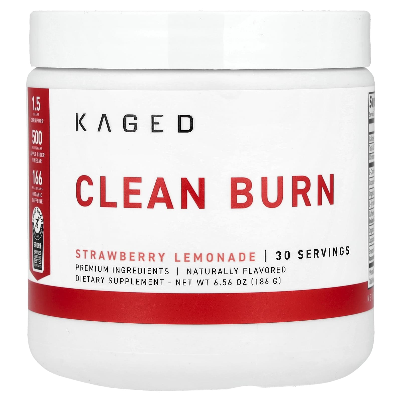 Kaged - Muscle - Clean Burn Powder (Strawberry Lemonade - 186g)
