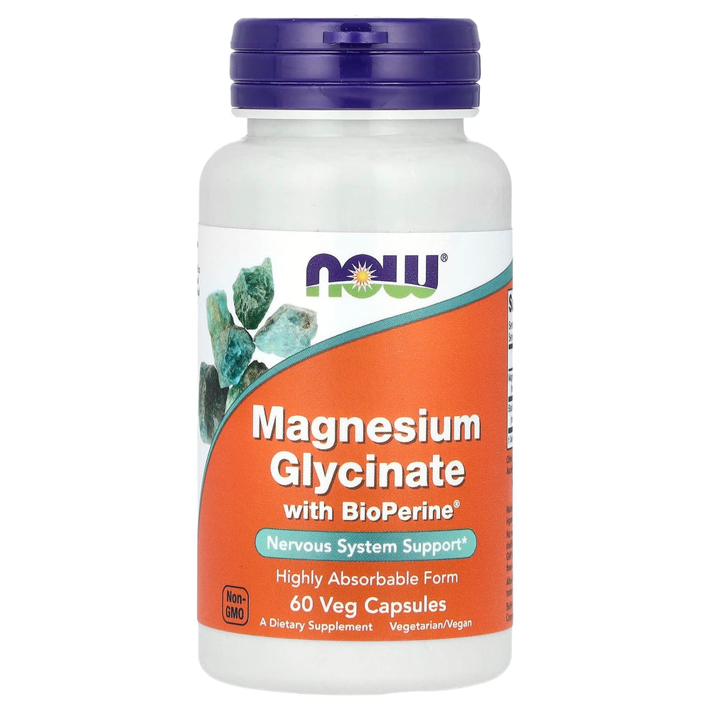 Now Foods Magnesium Glycinate With Bioperine baksida