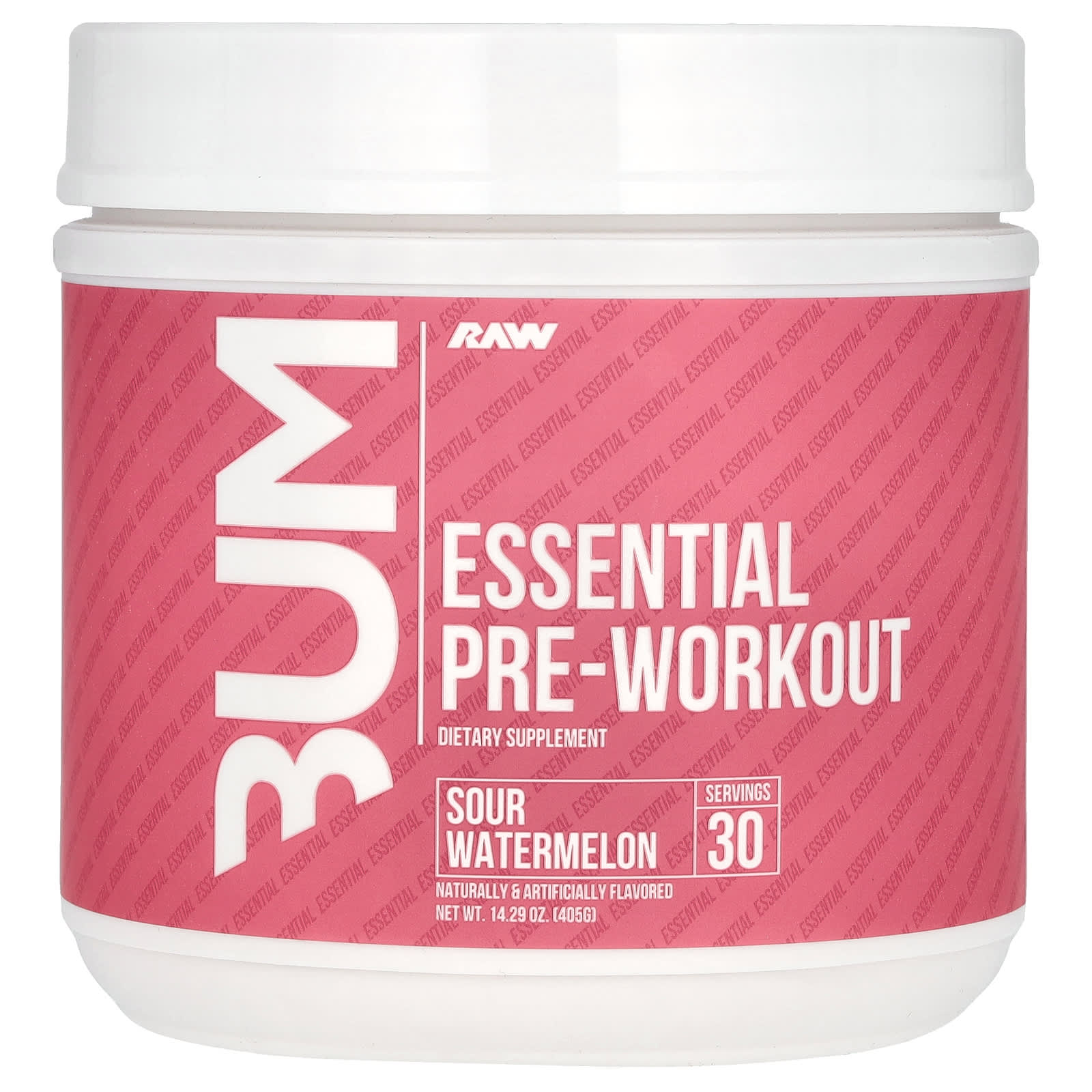 Cbum Essential Pre-Workout baksida näringsfakta