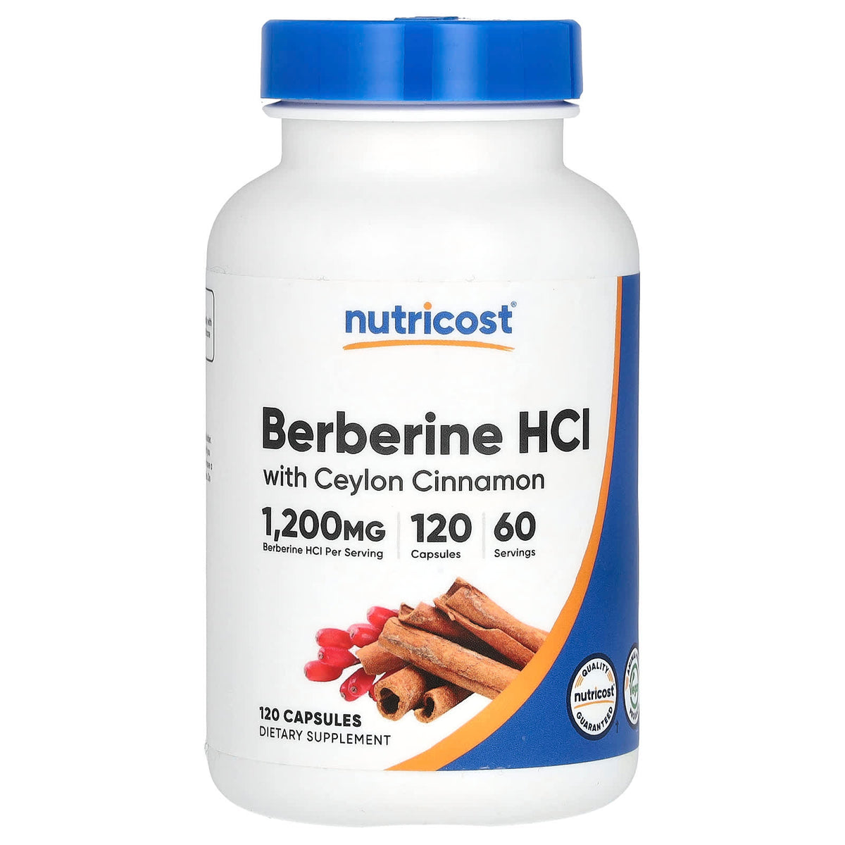 Nutricost - Berberine HCL With Ceylon Cinnamon - 120 Caps