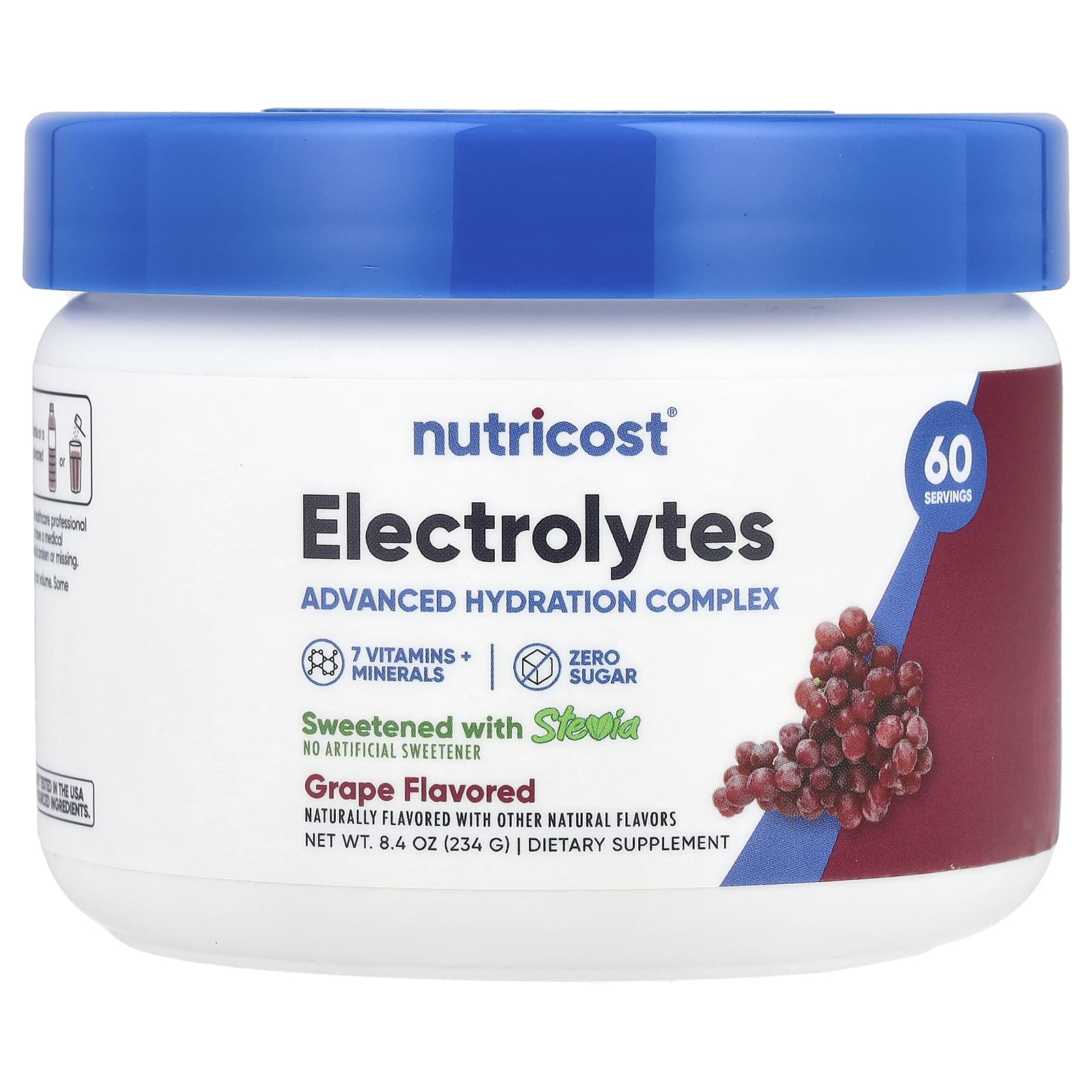 Nutricost Grape baksida näringsfakta