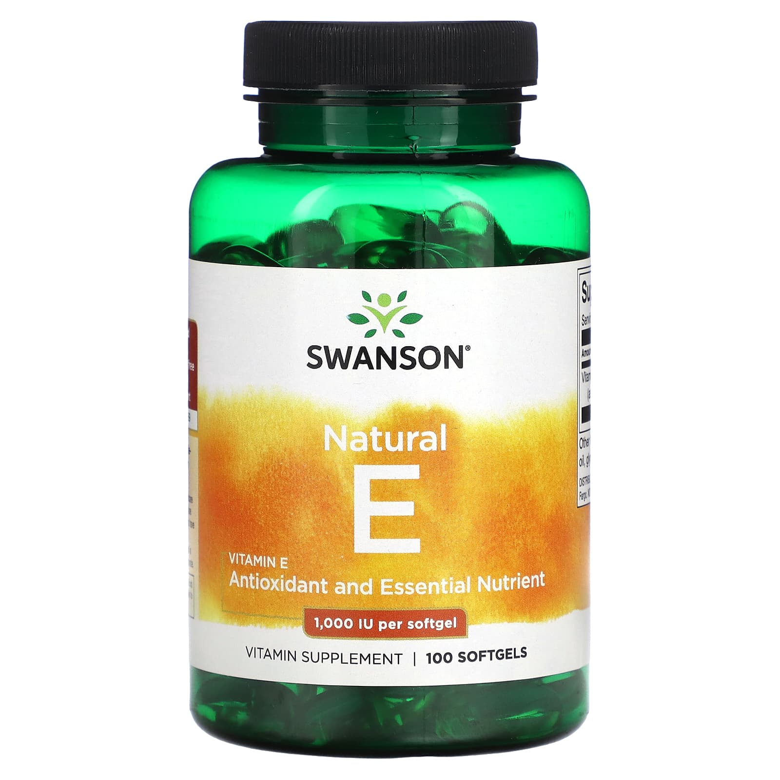 Vitamin E – 1000 IU förpackning öppen