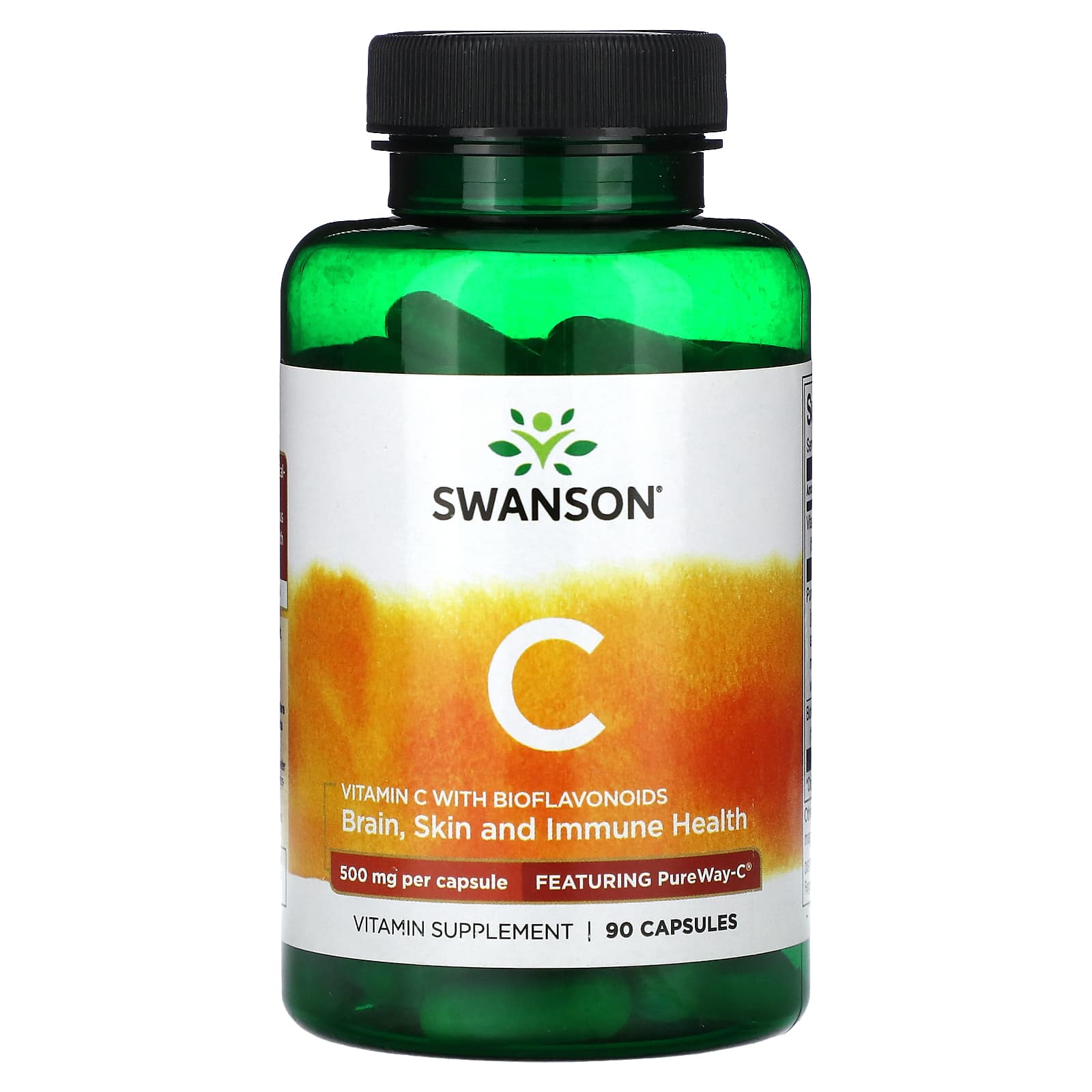 Swanson Vitamin C With Bioflavonoids baksida