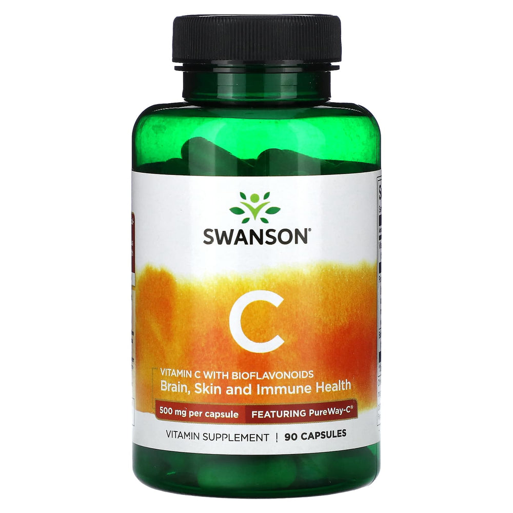 Swanson Vitamin C With Bioflavonoids baksida