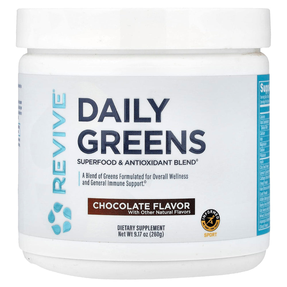 Revive Daily Greens tillverkningsdetalj