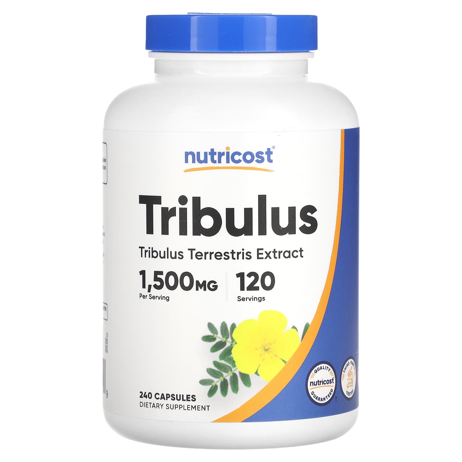 Nutricost Tribulus baksida med näringsinformation