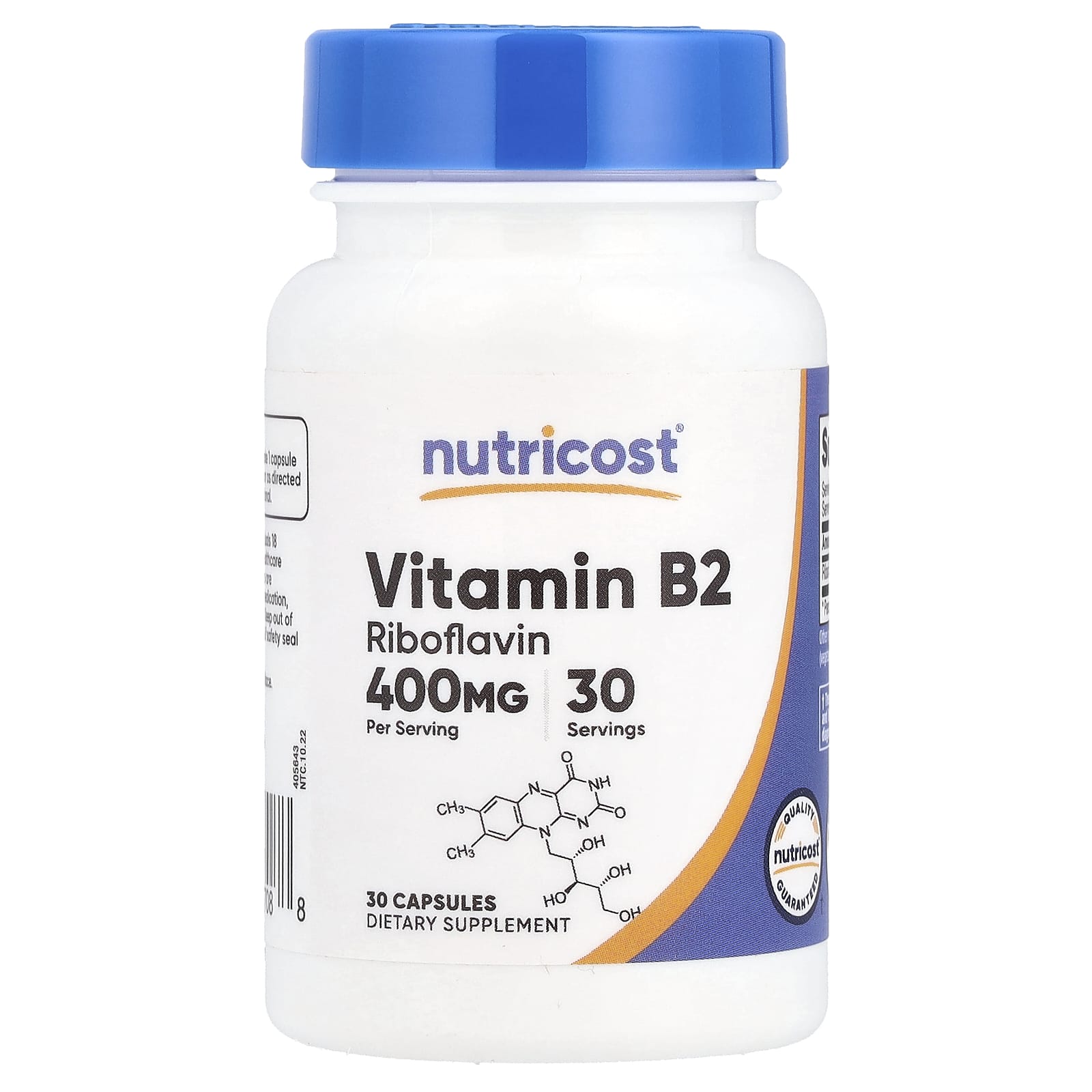 Vitamin B2 Riboflavin baksida näringsfakta