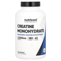 Nutricost Creatine Monohydrate baksida näringsfakta