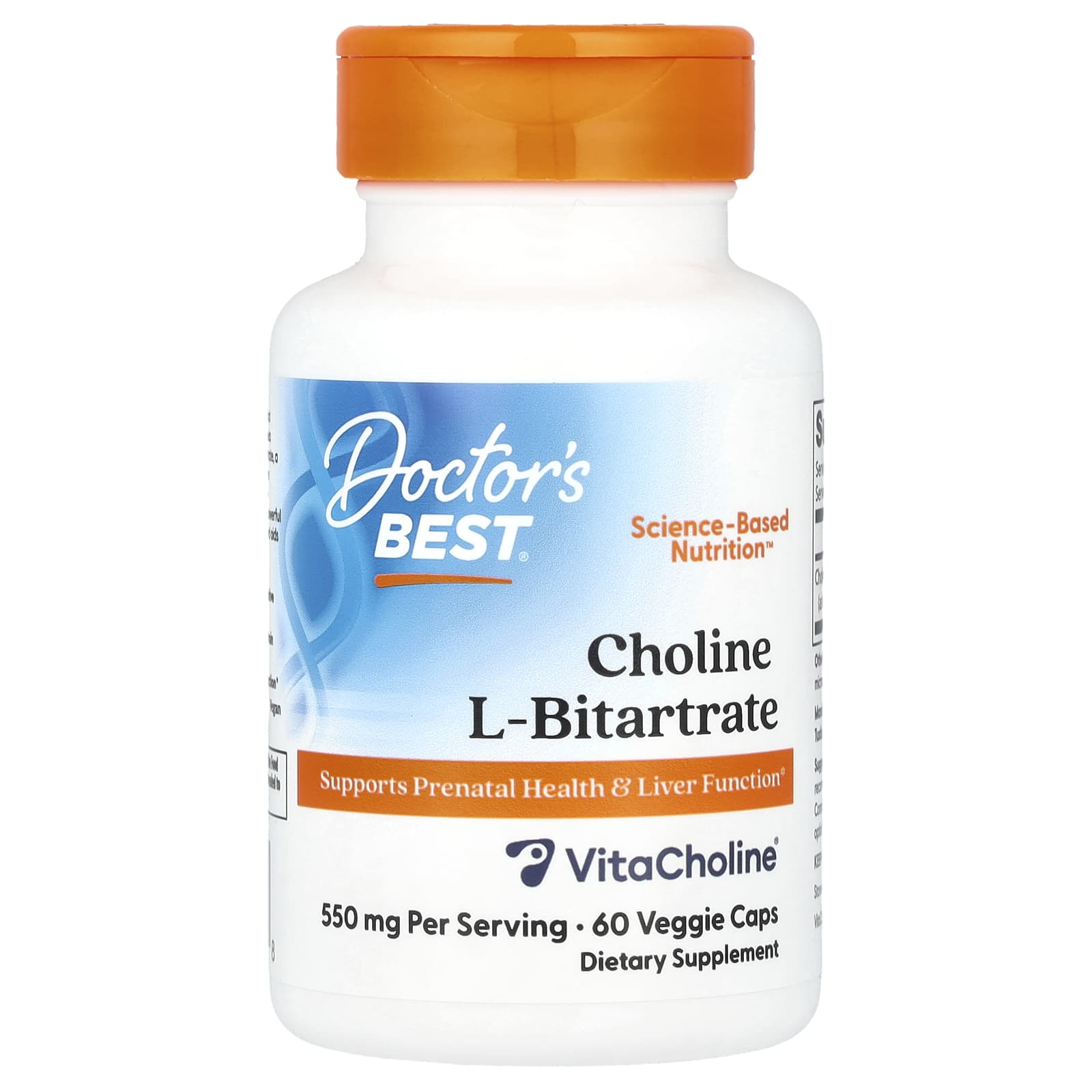 Choline L-Bitartrate 550 mg baksida