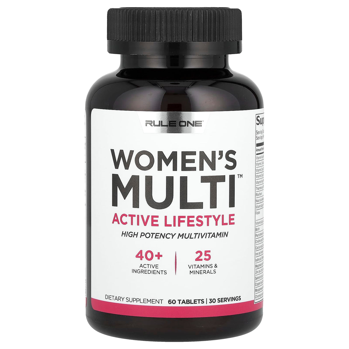 Women's Train Daily Multivitamin baksida