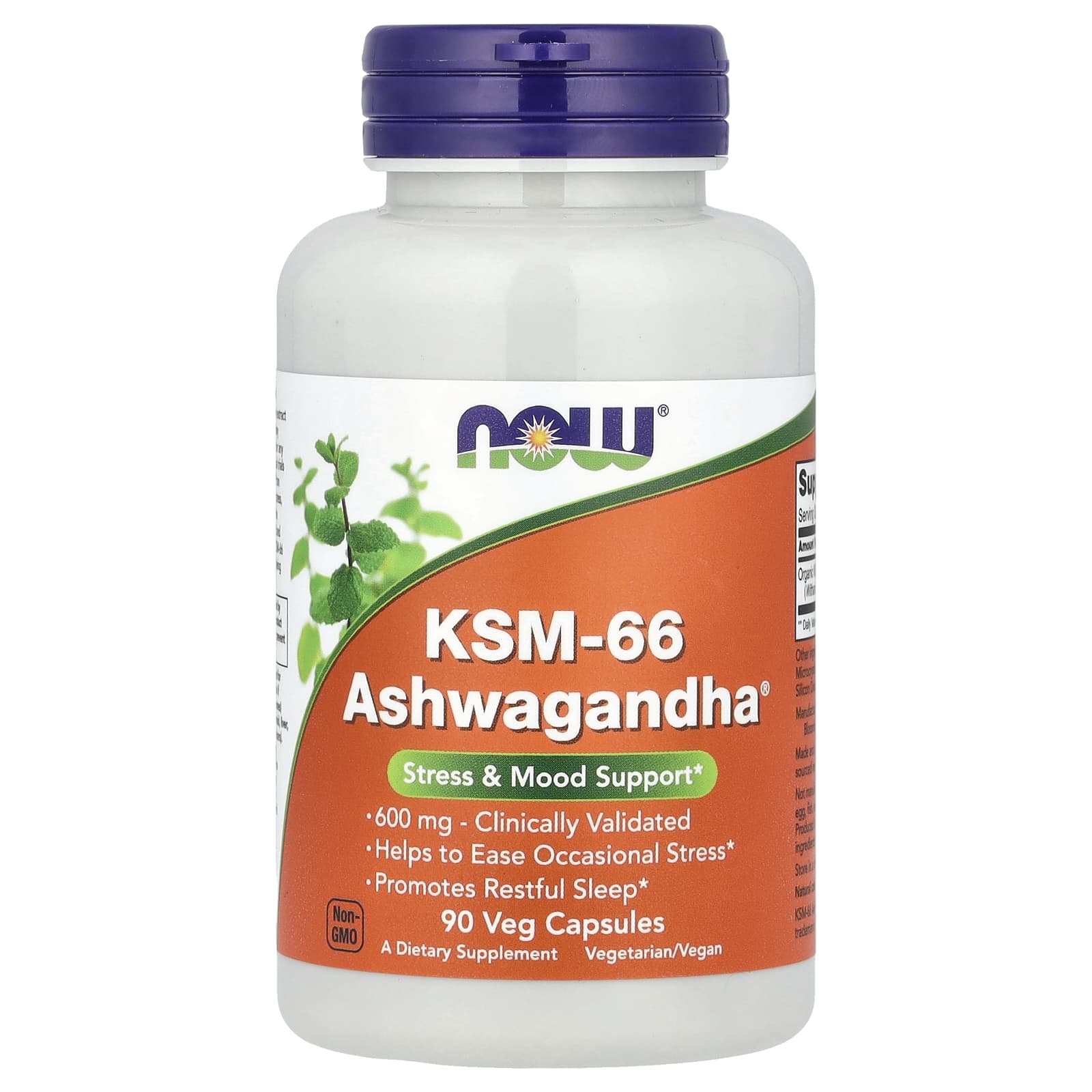 KSM-66 Ashwagandha baksida näringsfakta