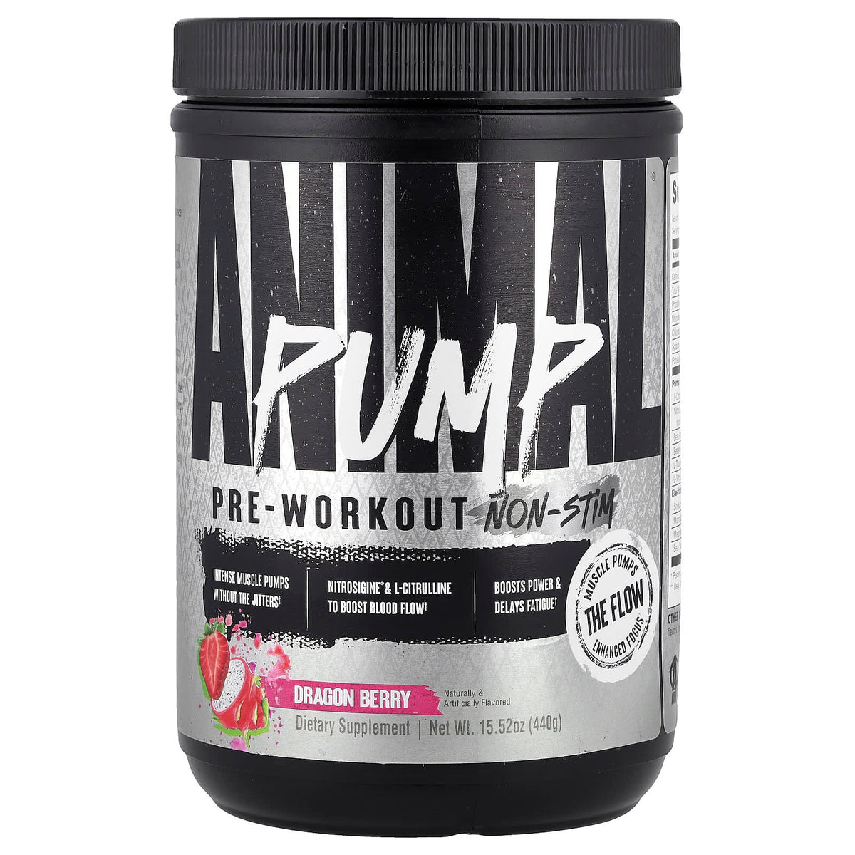 Universal Nutrition Pump Pre-Workout baksida näringsfakta