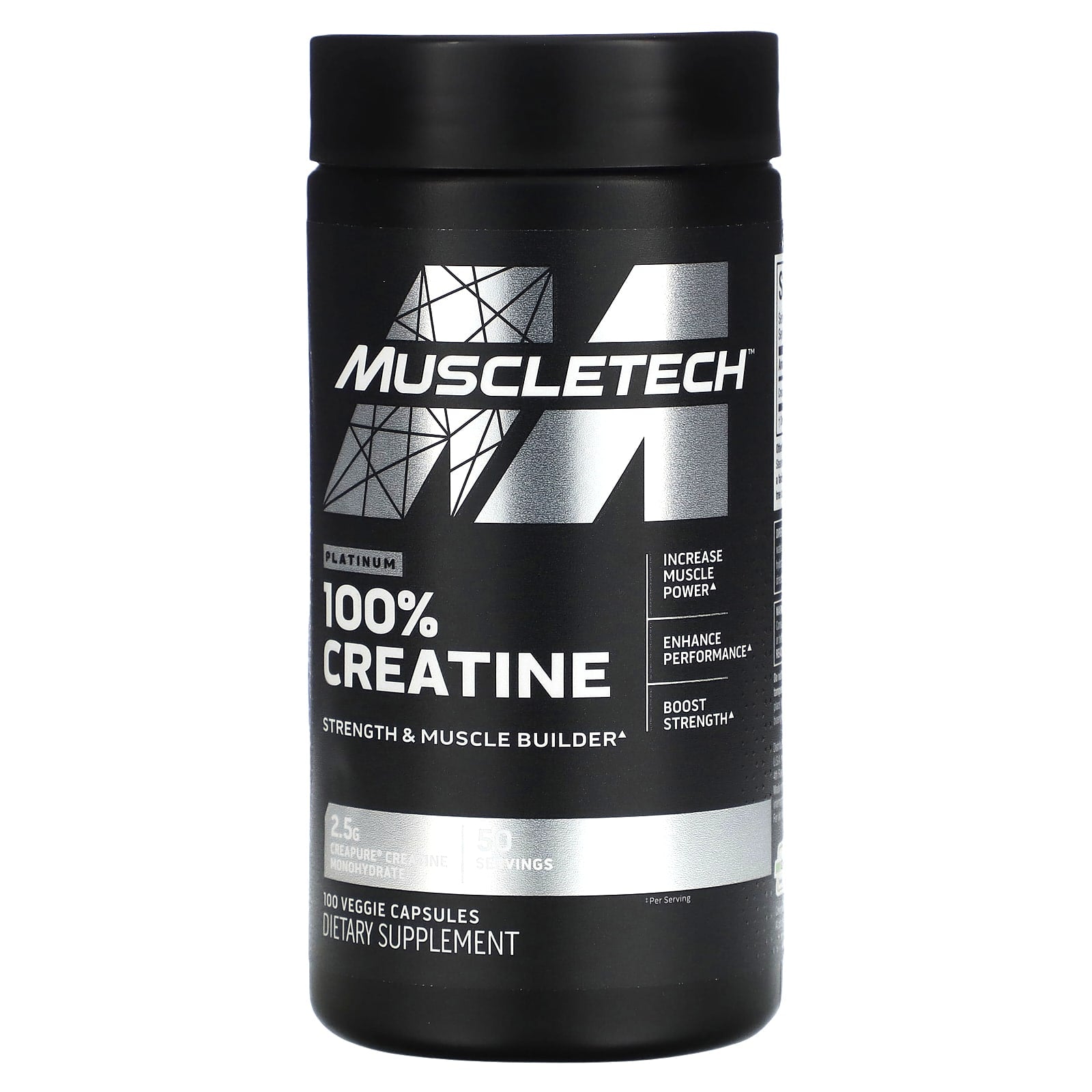 Platinum 100% Kreatin – Creapure® framsida