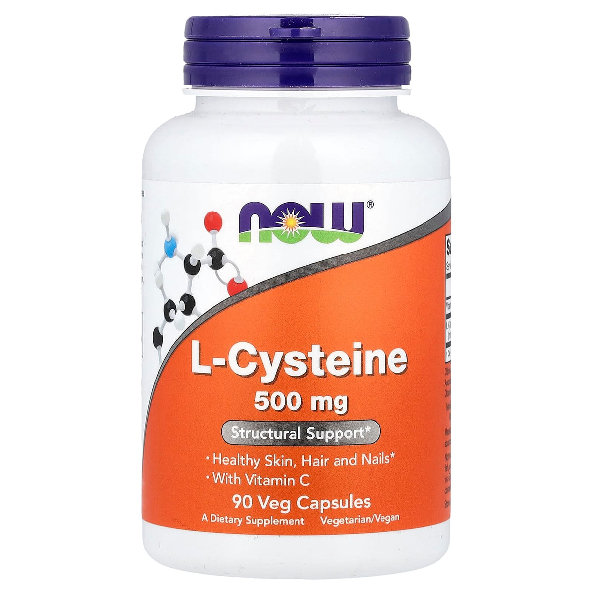 L-Cystein 500mg – Aminosyrastöd framsida