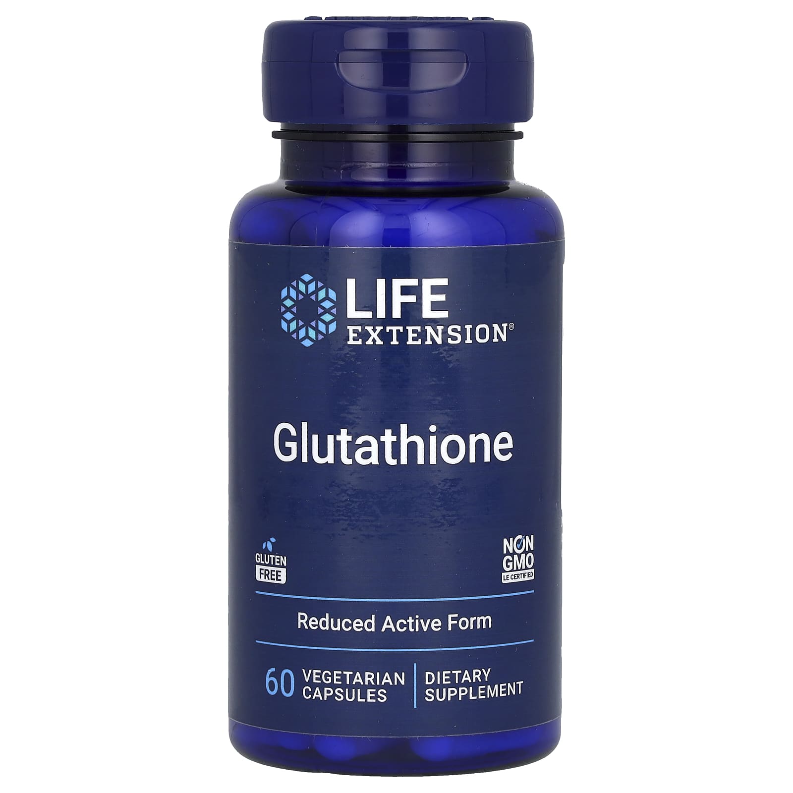 Life Extension Glutathione baksida näringsfakta